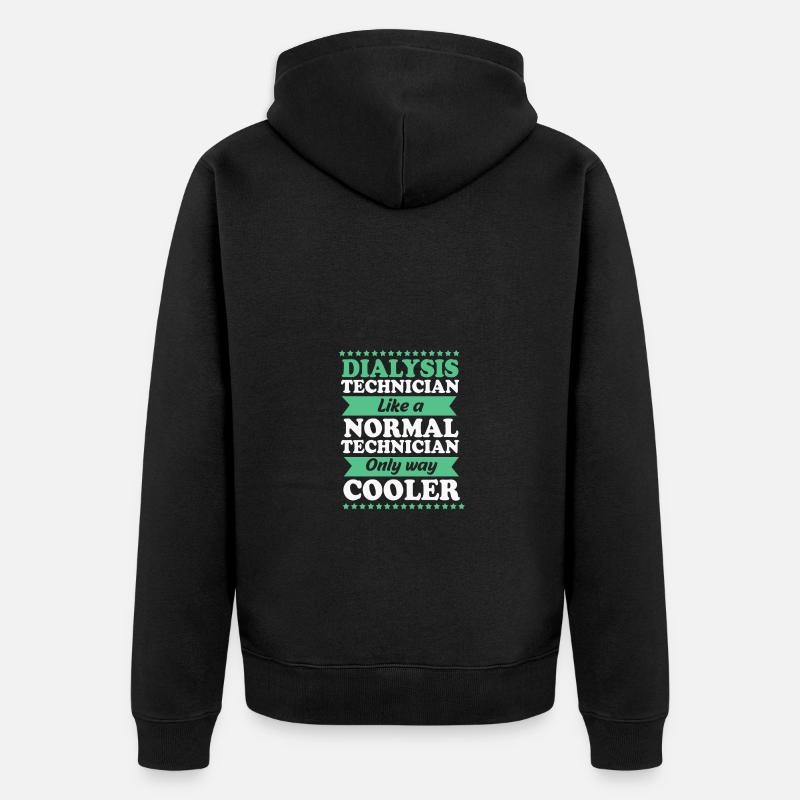 Dialyse-Techniker - Unisex Premium Bio Zip Hoodie - Schwarz