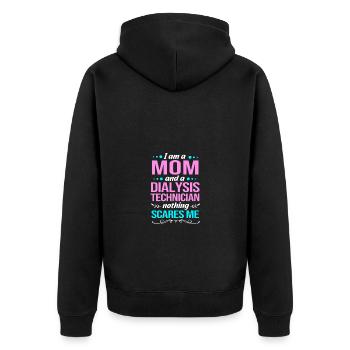 Dialysis Technician - Unisex Premium Organic Zip Hoodie - black - Back - Nico (187cm)