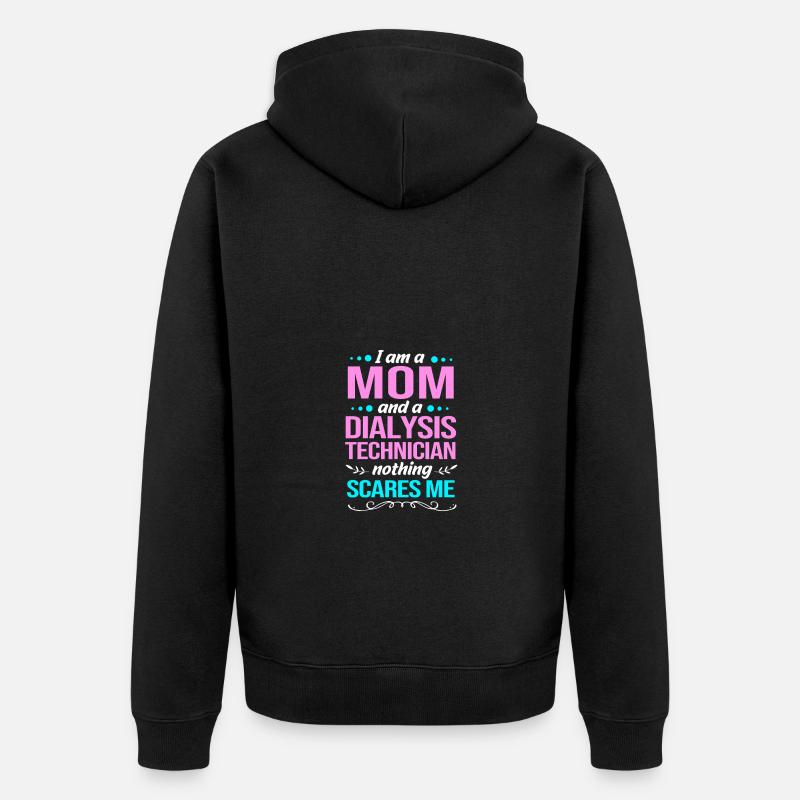 Dialyse-Techniker - Unisex Premium Bio Zip Hoodie - Schwarz