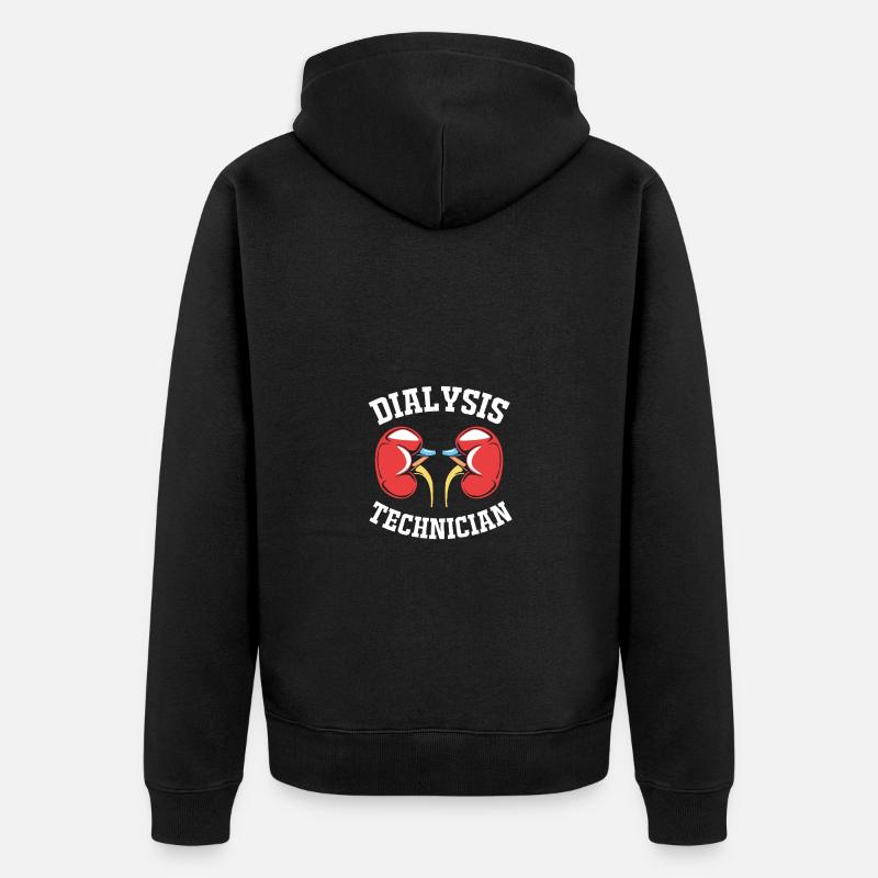 Dialyse-Techniker - Unisex Premium Bio Zip Hoodie - Schwarz