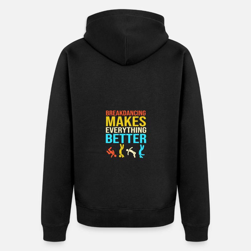 Breakdance - Veste à capuche bio Premium Unisexe - noir