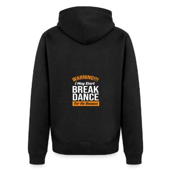 Breakdancing - Unisex Premium Organic Zip Hoodie - black - Back - Nico (187cm)