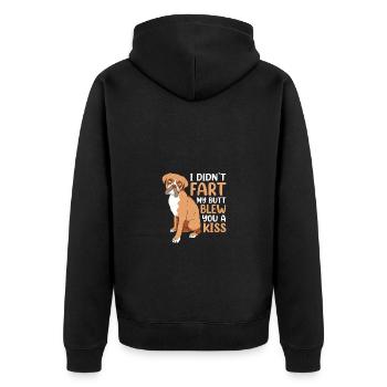 Chien Boxer - Veste à capuche bio Premium Unisexe - noir - Dos - Nico (187cm)