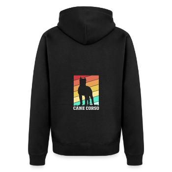 Cane corso - Veste à capuche bio Premium Unisexe - noir - Dos - Nico (187cm)