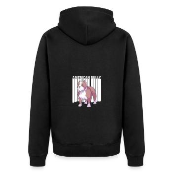 American Bully Pet Dog Dog Cadeau pour chien - Veste à capuche bio Premium Unisexe - noir - Dos - Nico (187cm)