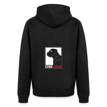 Cane corso - Veste à capuche bio Premium Unisexe - noir - Dos - Nico (187cm)
