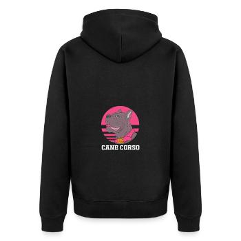 Cane corso - Veste à capuche bio Premium Unisexe - noir - Dos - Nico (187cm)