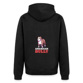 American Bully Pet Dog Dog Cadeau pour chien - Veste à capuche bio Premium Unisexe - noir - Dos - Nico (187cm)