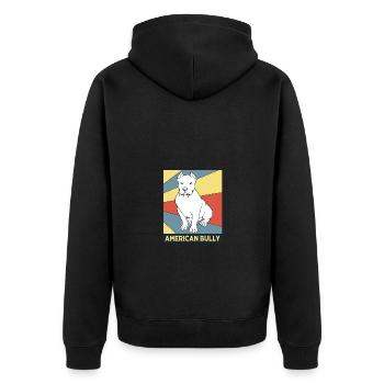 American Bully Pet Dog Dog Cadeau pour chien - Veste à capuche bio Premium Unisexe - noir - Dos - Nico (187cm)