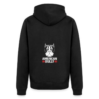 American Bully Pet Dog Dog Cadeau pour chien - Veste à capuche bio Premium Unisexe - noir - Dos - Nico (187cm)
