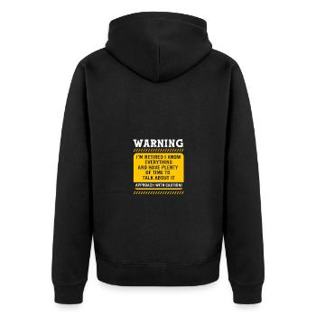 Retirement 2025 Pensioner Pension Pensioner - Unisex Premium Organic Zip Hoodie - black - Back - Nico (187cm)