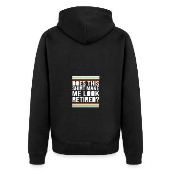 Pension 2025 Retirement 2025 Pensioner Pensioner Pensioner - Unisex Premium Organic Zip Hoodie - black - Back - Nico (187cm)