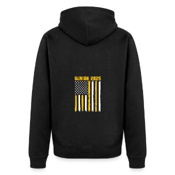 Classe de 2025 Abitur Abiturient Abitur 2025 - Veste à capuche bio Premium Unisexe - noir - Dos - Nico (187cm)
