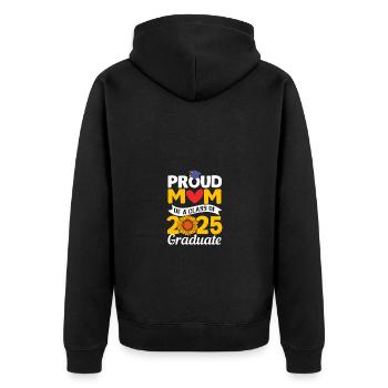 Class of 2025 Abitur Abiturient Abitur 2025 - Unisex Premium Organic Zip Hoodie - black - Back - Nico (187cm)