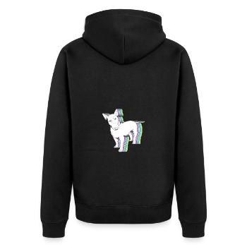 Bull terrier - Veste à capuche bio Premium Unisexe - noir - Dos - Nico (187cm)
