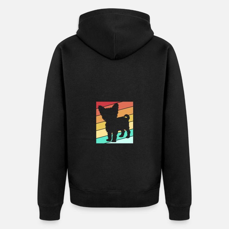 Yorkshire Terrier - Veste à capuche bio Premium Unisexe - noir