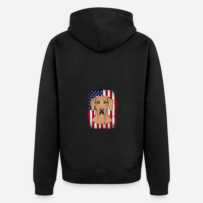 Rhodésian Ridgeback - Veste à capuche bio Premium Unisexe - noir