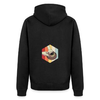 Pottery - Unisex Premium Organic Zip Hoodie - black - Back - Nico (187cm)