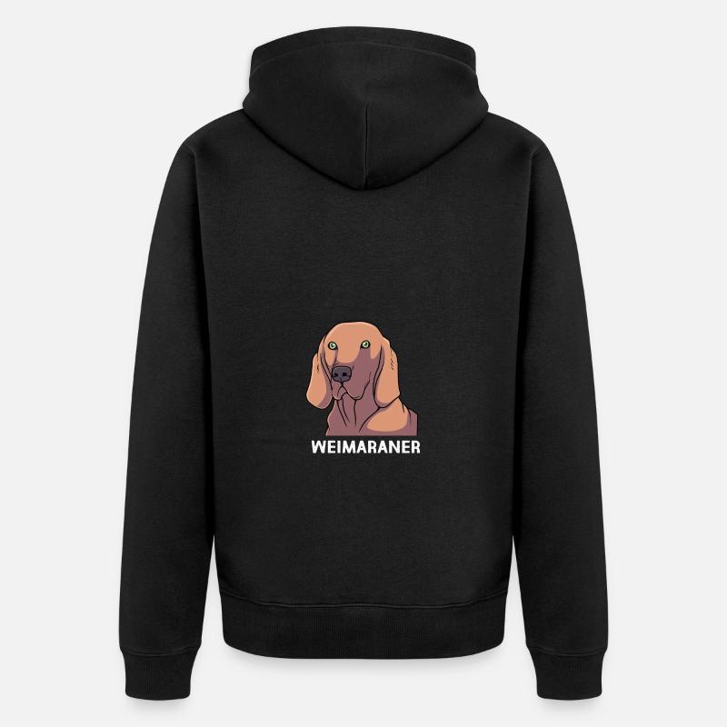Weimaraner - Unisex Premium Bio Zip Hoodie - Schwarz