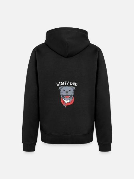 Staffordshire Bull Terrier - Unisex Premium Organic Zip Hoodie - black