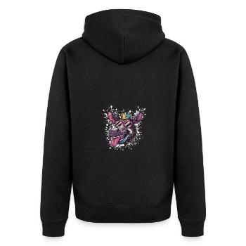 Esel Geburtstag Lustig Party - Unisex Premium Bio Zip Hoodie - Schwarz - Hinten - Nico (187cm)