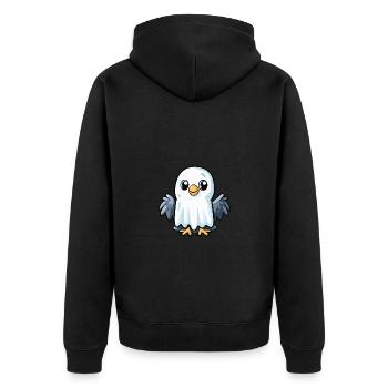 Aigle Halloween Drôle Fantôme - Veste à capuche bio Premium Unisexe - noir - Dos - Nico (187cm)