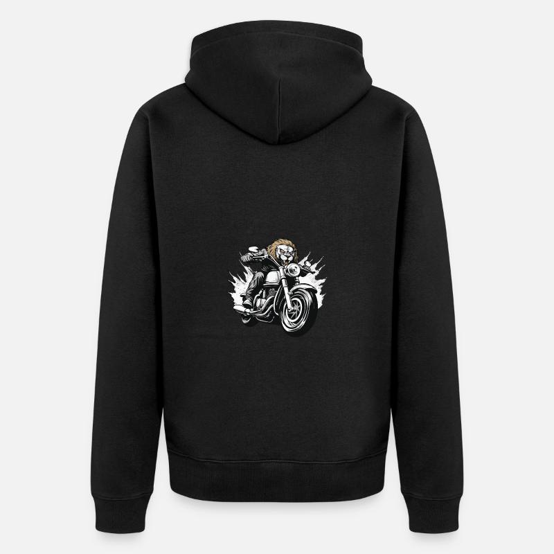 Moto Lion - Veste à capuche bio Premium Unisexe - noir