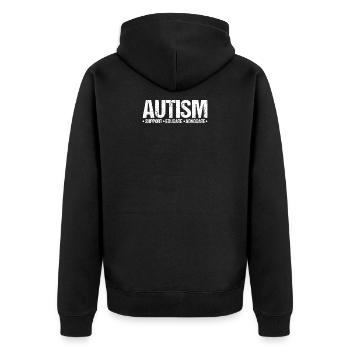 Autisme - Veste à capuche bio Premium Unisexe - noir - Dos - Nico (187cm)
