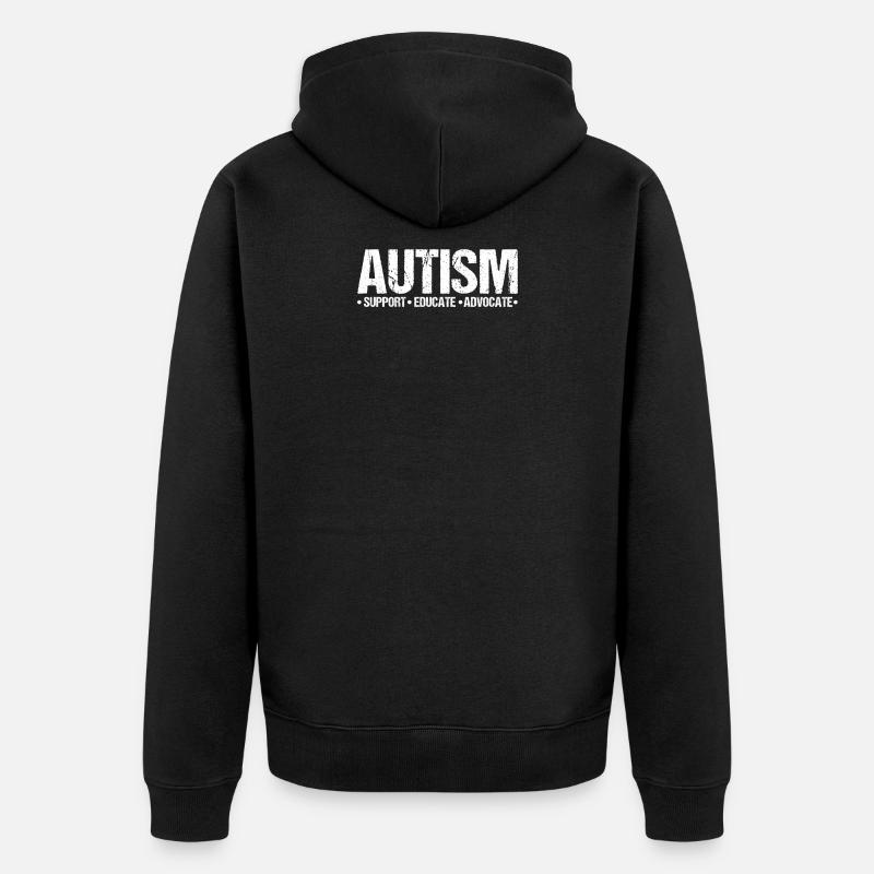 Autismus - Unisex Premium Bio Zip Hoodie - Schwarz