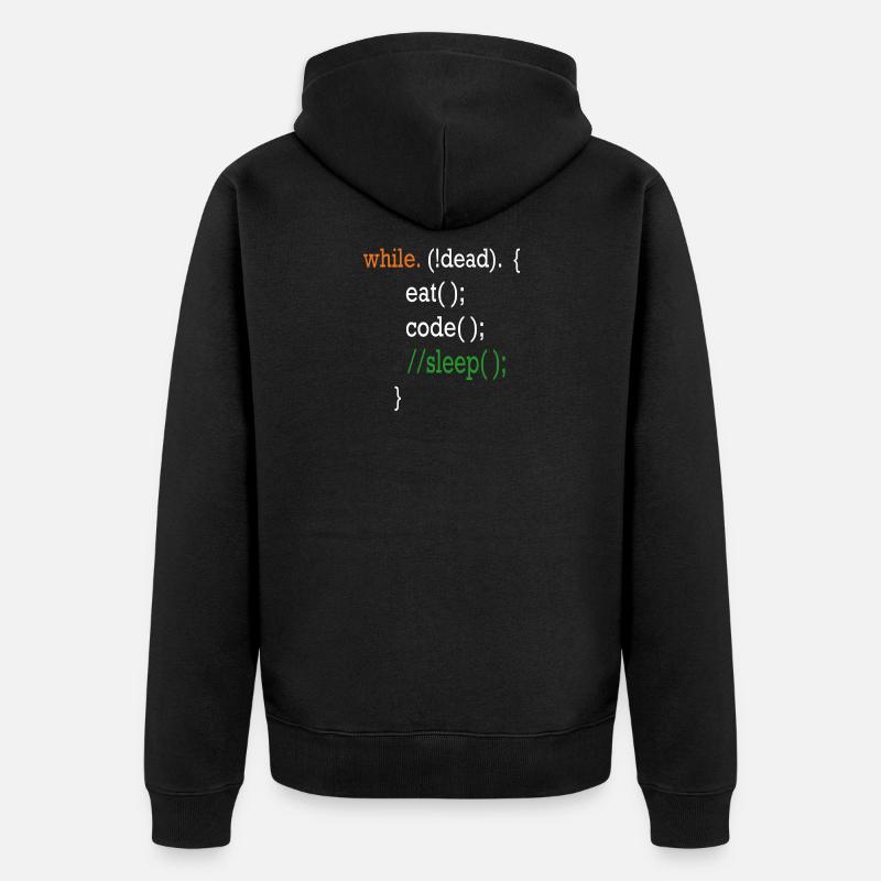 Programmierer Coding Shirt - Unisex Premium Bio Zip Hoodie - Schwarz