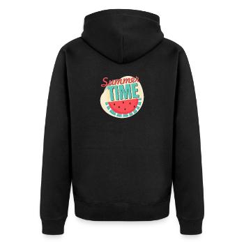 Pastèque Summer Time T-Shirt - Veste à capuche bio Premium Unisexe - noir - Dos - Nico (187cm)