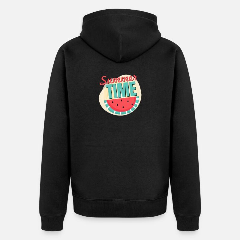 Pastèque Summer Time T-Shirt - Veste à capuche bio Premium Unisexe - noir