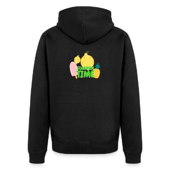 Fruits estivaux T-shirt - Veste à capuche bio Premium Unisexe - noir - Dos - Nico (187cm)
