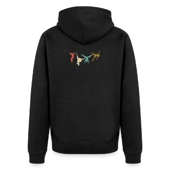 parkour parcours salto building-jumping gift - Unisex Premium Organic Zip Hoodie - black - Back - Nico (187cm)