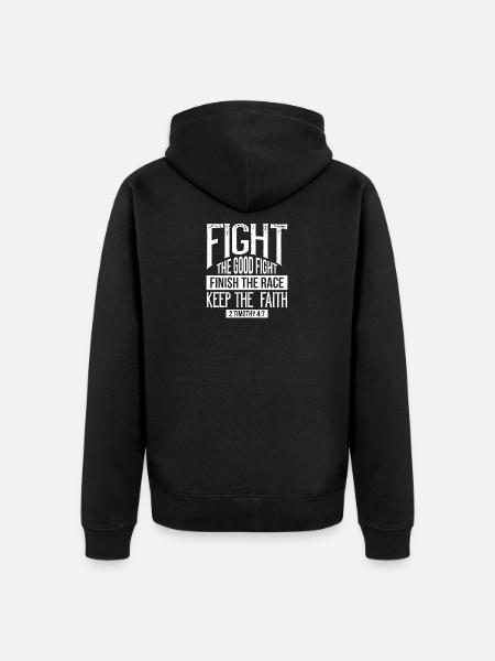Bible quote - Unisex Premium Organic Zip Hoodie - black