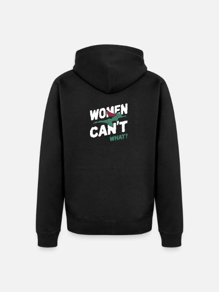 Superheld Frau - Unisex Premium Bio Zip Hoodie - Schwarz