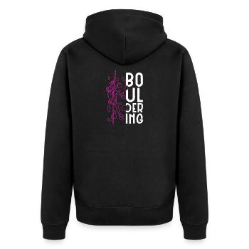 bouldering - Veste à capuche bio Premium Unisexe - noir - Dos - Nico (187cm)