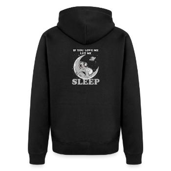 Koala Tier - Unisex Premium Bio Zip Hoodie - Schwarz - Hinten - Nico (187cm)