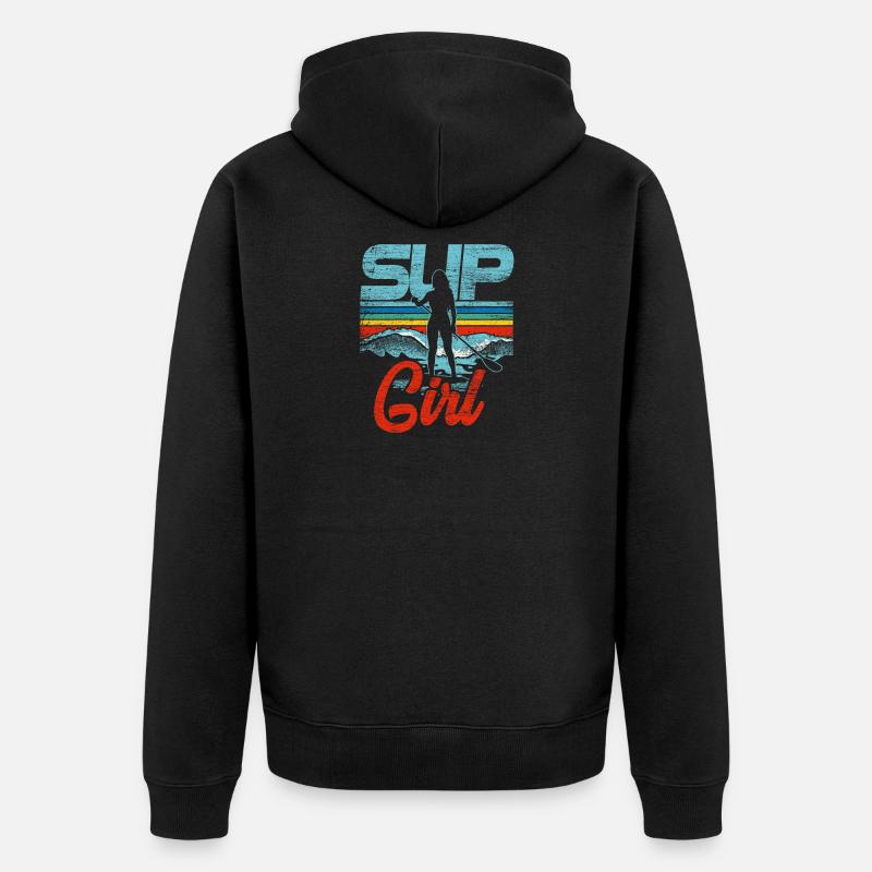 Stand up paddle - Veste à capuche bio Premium Unisexe - noir