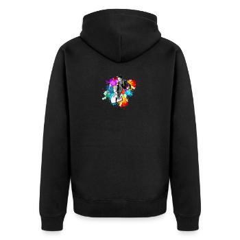 Cello cellist - Unisex Premium Organic Zip Hoodie - black - Back - Nico (187cm)