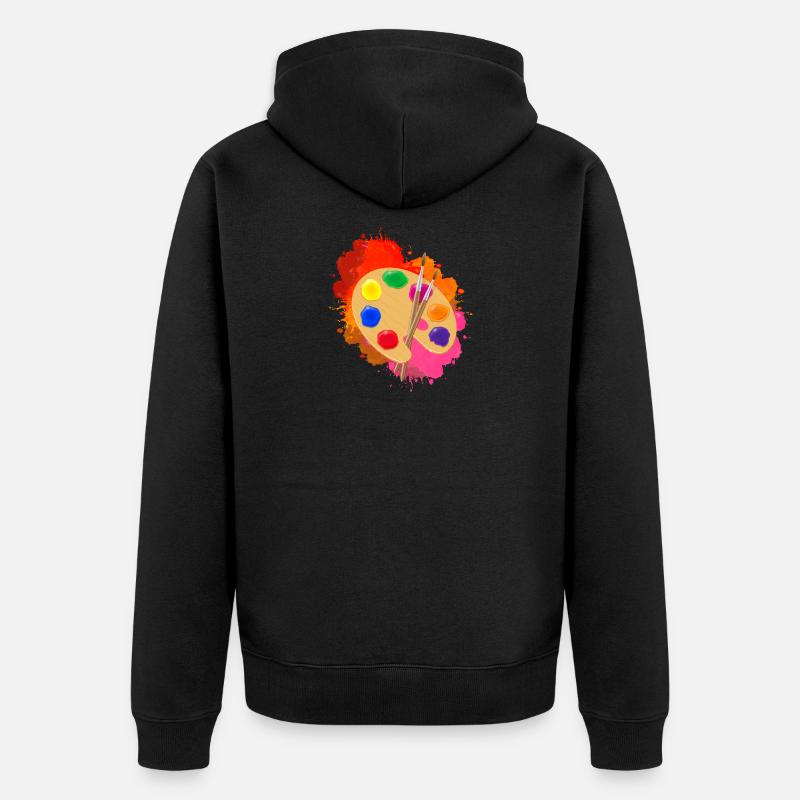 Idée cadeau artiste - Veste à capuche bio Premium Unisexe - noir