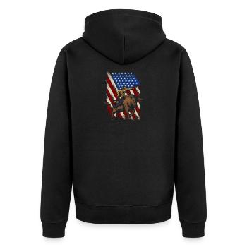 Cowboy America - Veste à capuche bio Premium Unisexe - noir - Dos - Nico (187cm)