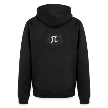 mathematics - Unisex Premium Organic Zip Hoodie - black - Back - Nico (187cm)