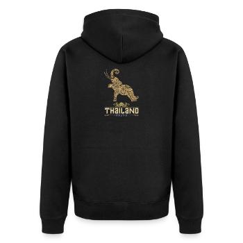 Thaïlande été - Veste à capuche bio Premium Unisexe - noir - Dos - Nico (187cm)