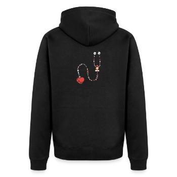 Médecine infirmière - Veste à capuche bio Premium Unisexe - noir - Dos - Nico (187cm)