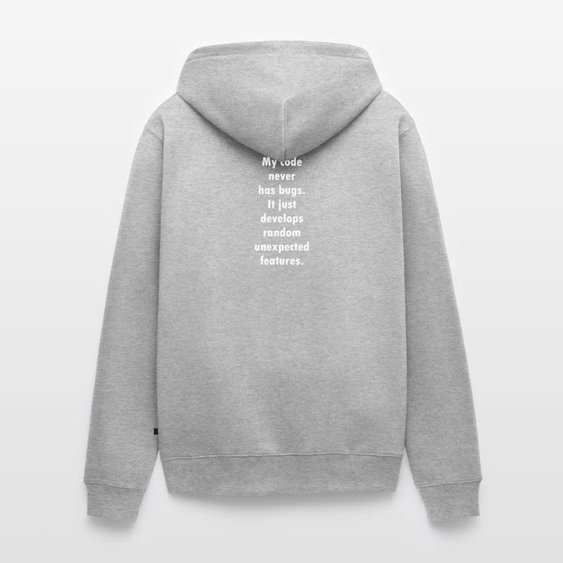 Programmierer Code Bugs Computer Science Nerd Unisex Premium Bio Zip Hoodie