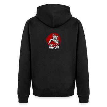 Judo - Veste à capuche bio Premium Unisexe - noir - Dos - Nico (187cm)