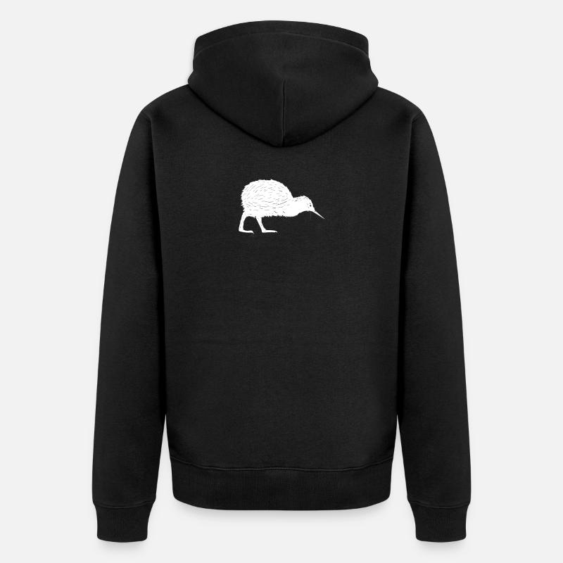 Neuseeland Kiwi Geschenk - Unisex Premium Bio Zip Hoodie - Schwarz