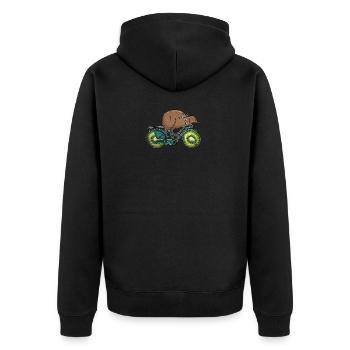 kiwi - Veste à capuche bio Premium Unisexe - noir - Dos - Nico (187cm)