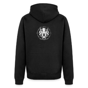 Octopus gift - Unisex Premium Organic Zip Hoodie - black - Back - Nico (187cm)